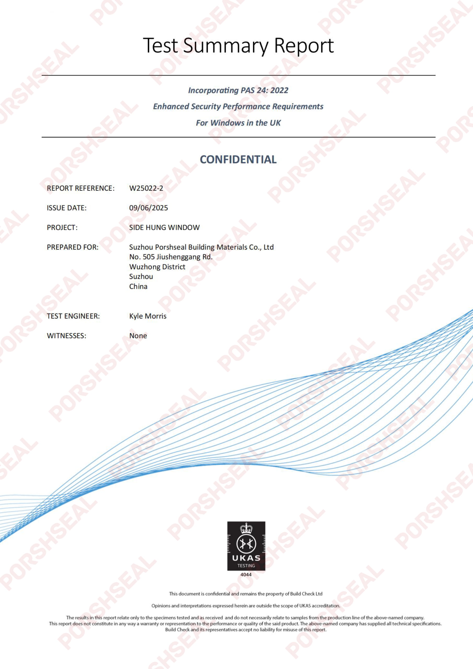 Window PAS 24 security test report page 1 thumbnail